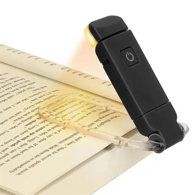 Lâmpada de Leitura Recarregável com LED Ajustável para Cuidado dos Olhos e Luz Azul Brilhante