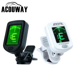 Acouway-afinador eletrônico para guitarra, cavaquinho, violino, baixo, clip-on, afinador cromático, rotação de 360 graus, modelo 5 - Image 1