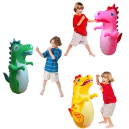 Crianças adulto tumbler boxe inflável saco de pancadas meninos dinossauro esporte brinquedos crianças atividade ao ar livre jogo presente - Image 2