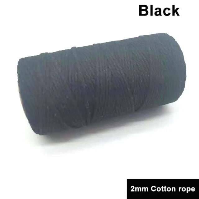 Corda de Algodão Colorido para DIY e Macramé - Fio Twine de 100m, Ideal para Decoração de Casa e Festa de Casamento, 2mm