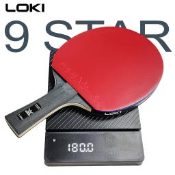 Raquete de tênis de mesa loki 9 estrelas profissional 5 + 2 remo de pingue-pongue de carbono 6/7/8/9 estrelas ultra ofensiva com borrachas pegajosas - Image 4