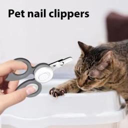 Cortador de unhas para animais de estimação iluminado cortador de unhas universal com luz anti-corte linha de sangue nova - Image 5