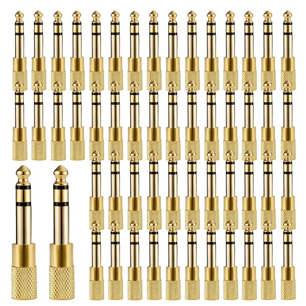 Adaptadores de auscultadores estéreo de som musical, conector áudio, fêmea para macho Jack Plug, 6,35mm, 1/4 ''a 1/8'', 3,5mm - Image 1