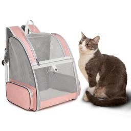 Dobrável Pet Transportadora Mochila com Tapete, Mochila Portátil Respirável, Apto para Até 5kg Cão e 7kg Gato - Image 1