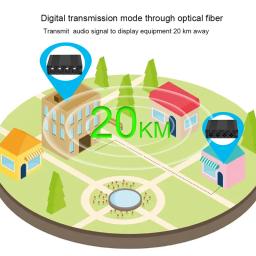 Áudio XLR sobre o extensor da fibra, transceptor da conexão da fibra, fibra ótica do SC do único modo, 20km linha nível, 4 CH equilibrado - Image 6