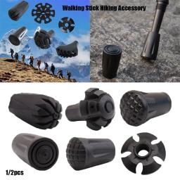 Nordic Black Walking Sticks, Trek Pole, Telescópico Alpenstock, Muleta, Acessórios para caminhadas, Novo, 1Pc - Image 1
