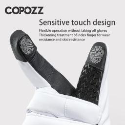 Copozz luvas de esqui de inverno hipora diafragma 3m thinsulate luvas de snowboard térmica quente tela de toque luvas de esqui das mulheres dos homens - Image 4