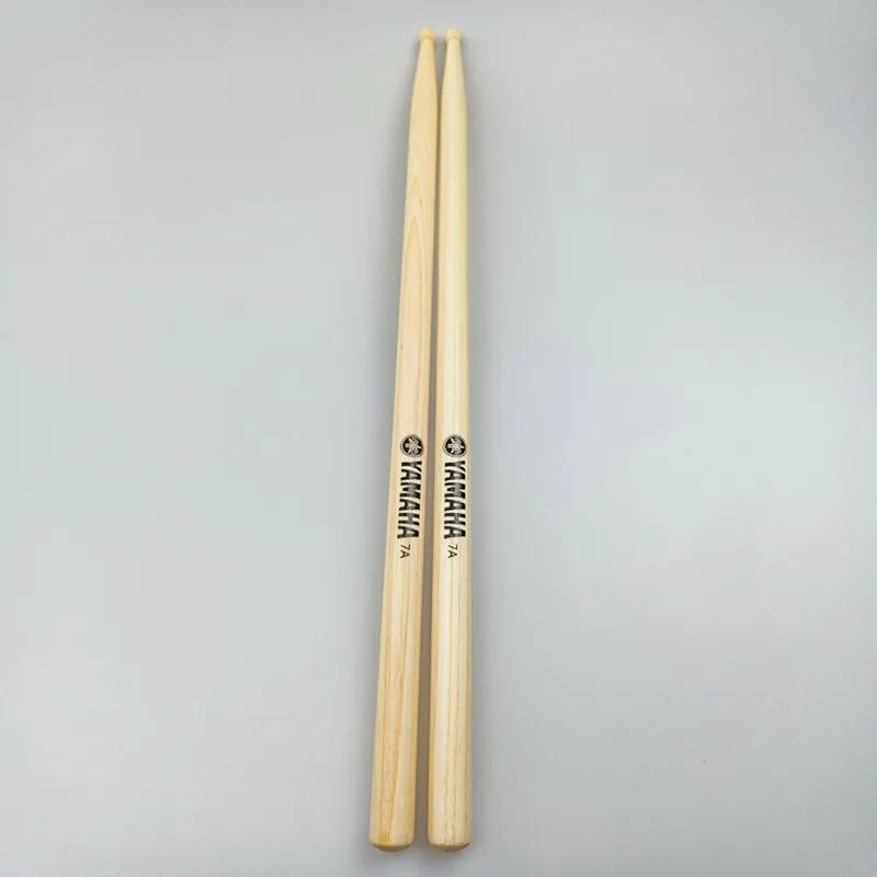 Bege Tambor De Madeira Varas Set para Iniciante, Percussão Acessórios, Baterista ou Iniciante, Ponta De Madeira, 1 Pares, 5A, 7A - Image 1