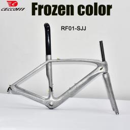CECCOTTI-quadro de bicicleta colorido personalizado cor congelada quadro de carbono preço de fábrica quadro de bicicleta de estrada - Image 3