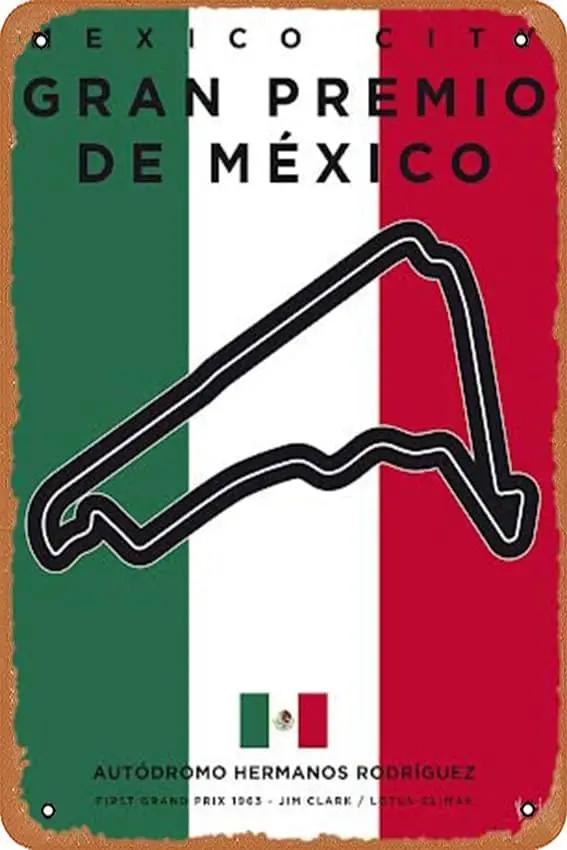 Racing Track Metal Cartaz, F1 Competição Sinal, Pintura Em Lata, Bar, Homem Caverna Clube, Modern Wall Art, Decor Painel, Mural Estética - Image 1