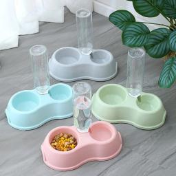 Alimentador automático para animais de estimação e distribuidor de água, Tigelas duplas para cães e gatos, Tigela de comida com carrinho levantado - Image 3