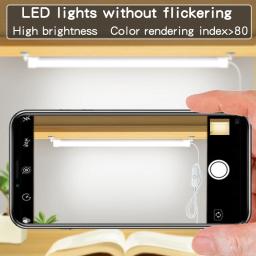 Luz de mesa lâmpada de leitura magnética usb dormitório led iluminação noturna tubo proteção para os olhos armário espelho estudante escritório mesa estudo - Image 4