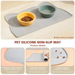 Silicone Pet Food Mat Portátil, isolamento térmico, impermeável, antiderrapante, esteira de alimentação, Slow Feeder, Bowl Pad, Almofada, Gato, Cão, Pet Supplies - Image 3