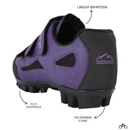 Sapatilha Mtb Ciclismo High One Feminina Roxo + Pedal Wellgo M919 - Image 3