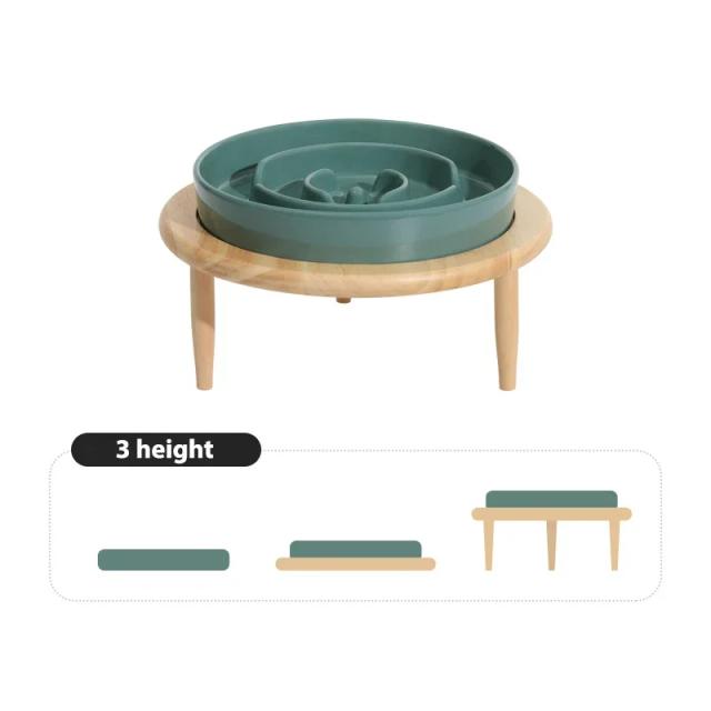Alimentador Cerâmico Elevado com Suporte de Madeira: Tigelas Nórdicas para Cães e Gatos