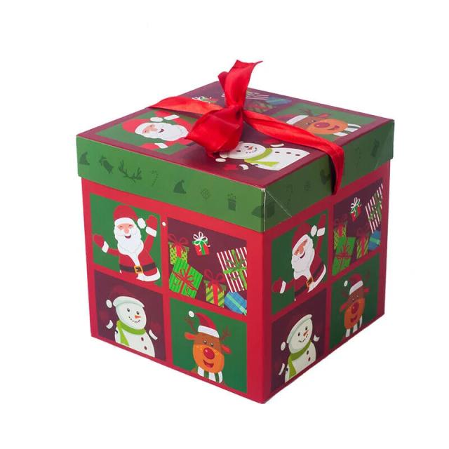 Caixas de Presente Dobráveis Personalizadas para Natal e Festas, Tamanhos 10, 15 e 20 cm