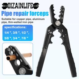 Copper Tube Rounder Alicate, Flat Alumínio Tube Repair Alicate, Ferramenta de refrigeração, tubo redondo, ar condicionado Reparação versátil, 6 em 1 - Image 1