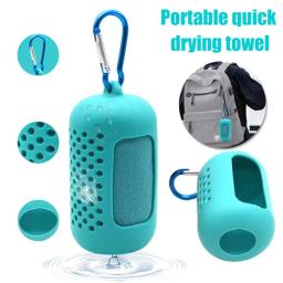 Toalha de banho seca rápida portátil de Microfiber, leve, silicone, absorvente, Gym, ciclismo, praia, esportes, refrigerar, chuveiro - Image 1
