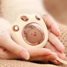 Mini Aquecedor De Mão Reutilizável, USB Recarregável, Aquecimento Rápido, Pata De Gato Bonito, Pacote De Aquecimento Instantâneo, Inverno - Image 4