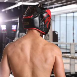 Protetor de cabeça para crianças e adultos, treinamento de boxe, proteção, protetor de cabeça de segurança, capacete de couro PU - Image 2