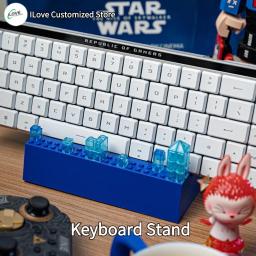 Suporte do teclado com montagem plug-in, suporte de exibição do teclado, painel substituível, pode segurar edifício, bloco ornamentos - Image 5