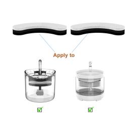 1-6 elementos de algodão do filtro da substituição da fonte de água do gato dos pces ativado para gatos cães pet beber acessórios do alimentador automático da bacia - Image 6