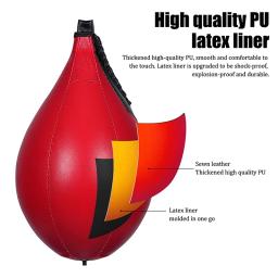 Couro Boxing Punching Ball, Treinamento Hangings, Speedball giratório, Exercício Fitness Bolas, Home Sports Gym, Speed Bag Bounce - Image 4