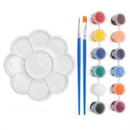 23 peças mini conjunto pintura tela pequena lona e cavalete inclui paleta pincel pintura acrílica para crianças escola - Image 3