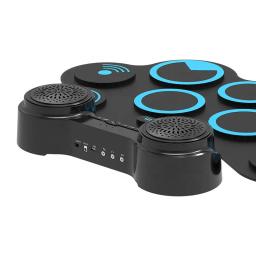 Tambor Eletrônico De Silicone Com Alto-falante Duplo, Rolo De Mão Espessado, Bluetooth duplo - Image 6
