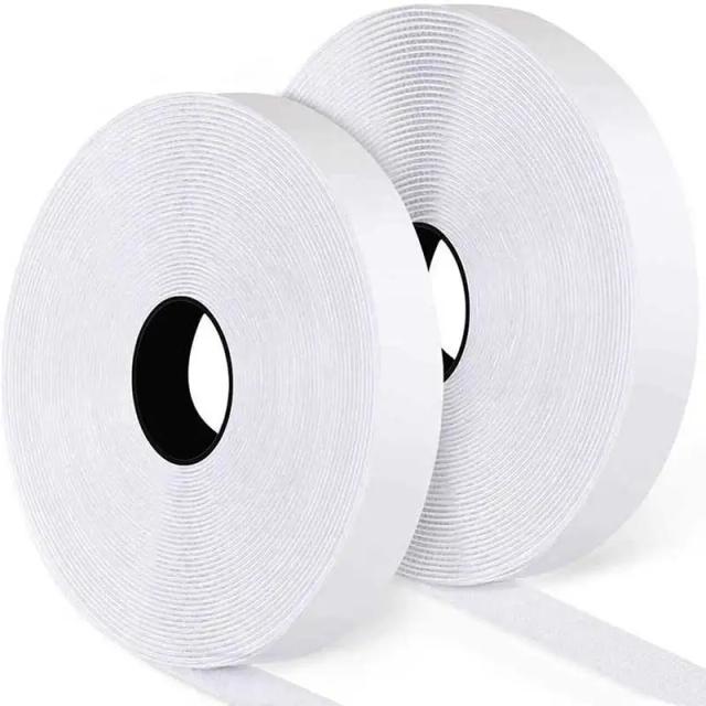 Tiras adesivas de gancho e laço para DIY em várias larguras de 16mm a 100mm, 5 metros de comprimento