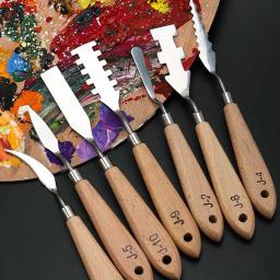 Facas de paleta de aço inoxidável profissional multi tipos raspadores para artista ferramenta pintura a óleo escova mista raspador arte suprimentos - Image 3