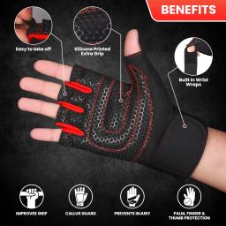 Luvas Unisex Full Palm Protection Workout, Extra Grip, Ginásio, Pesca, Esgrima, Levantamento de peso, Treinamento, Fitness, Exercício - Image 2