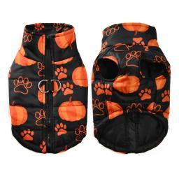Jaqueta impermeável para animais de estimação, roupas quentes para cachorros, trajes Yorkies, roupas para animais, cães e gatos pequenos, festa abóbora, inverno - Image 5
