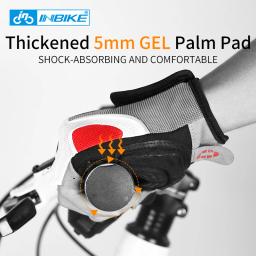 INBIKE-Luvas de Ciclismo com Almofada Gel à Prova de Choque para Homens e Mulheres, Meio Dedo, Esporte, Bicicleta, Ginásio, Fitness, MTB, IF239, Verão - Image 3