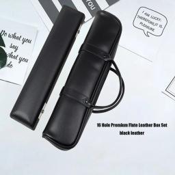 SLADE Bolsa para flauta com 16 buracos, portátil, à prova d'água, couro, capa para transporte, peças e acessórios para instrumentos musicais - Image 2