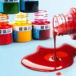 Tinta De Vidro Brilhante De Cor Transparente, Artesanato De DIY, Pintura Brilhante Para Vidro De Mancha, HXBE - Image 3