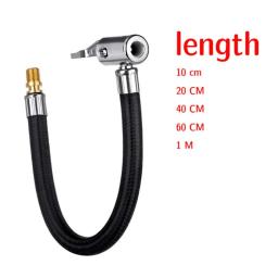 1pc conexão do tubo de extensão da bomba bicicleta motocicleta carro pneu inflator mangueira adaptador de tubo da bomba de ar para pneus av da válvula schrader - Image 1