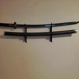 Samurai Espada Stand Display, Acrílico, Wall Mounted, Cosplay Espada, Faca Decoração, Casa, Sala de estar, Fornecimento Decoração - Image 5
