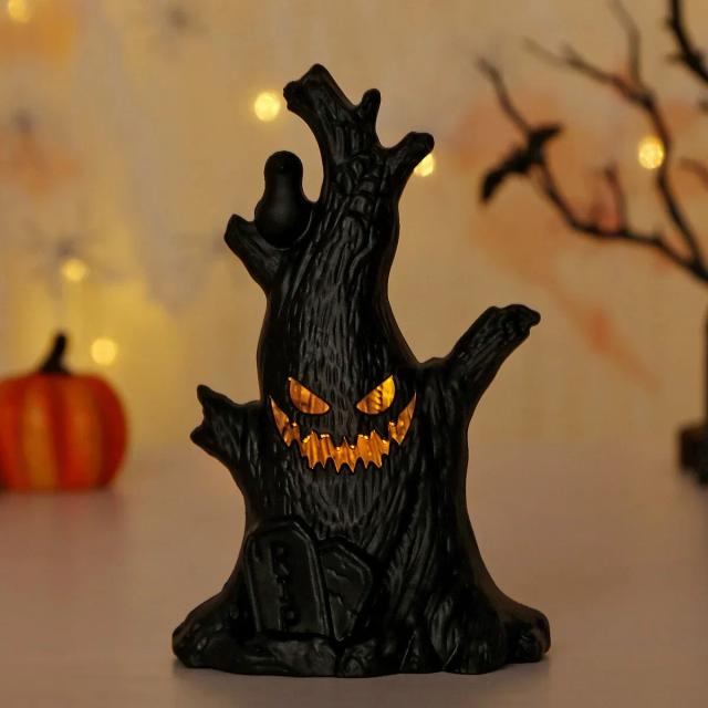 Luzes LED de Árvore Fantasma para Halloween, Decoração Assustadora para Casa e Festas, Presentes Divertidos para Crianças e Adultos