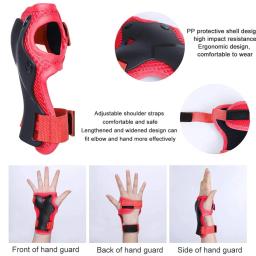 Almofadas de joelho e cotovelo para crianças, Guards Protective Gear Set, Equipamento de segurança para patins, Ciclismo, Bicicleta, Skate, Esportes - Image 3