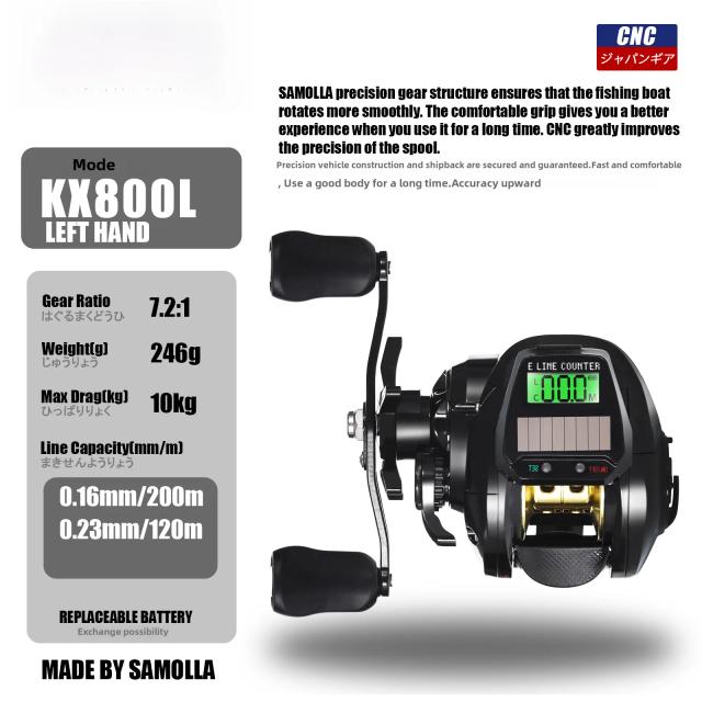 "Display Digital Solar SAMOLLA para Pesca Marítima e de Água Doce: Ideal para Barcos e Jangadas"
