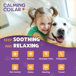 Alça de pescoço calmante ajustável para pet, coleira calma para gato e cachorro, aliviar a ansiedade, remover o restiness, suprimentos de proteção, 1pc - Image 4