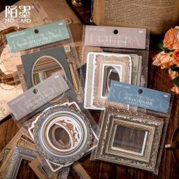 10 pçs estilo vintage adesivos decorativos conjunto sortidas quadro scrapbooking adesivos para diy artes planejador de artesanato diário caderno - Image 3