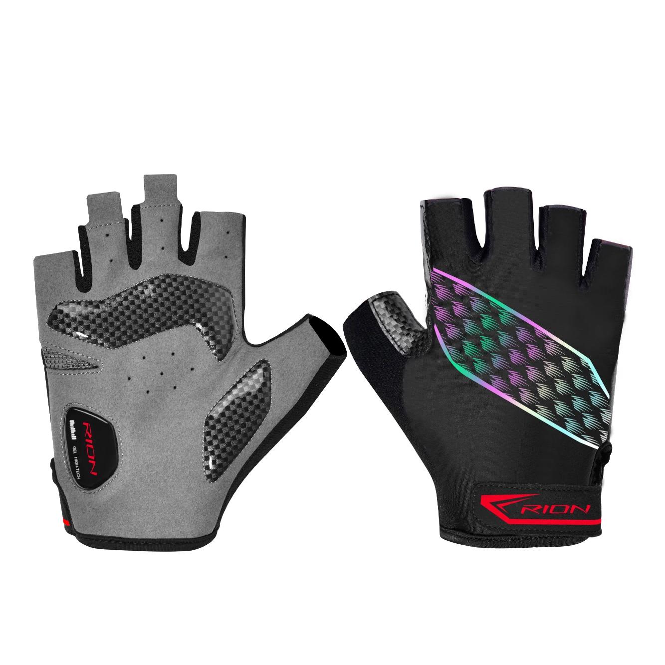 RION-Luva de Ciclismo Gel Anti-Choque Masculina, Luvas Esportivas Metade do Dedo, Ginásio Fitness Bicicleta MTB Motocicleta Sem Dedos, Verão - Image 1