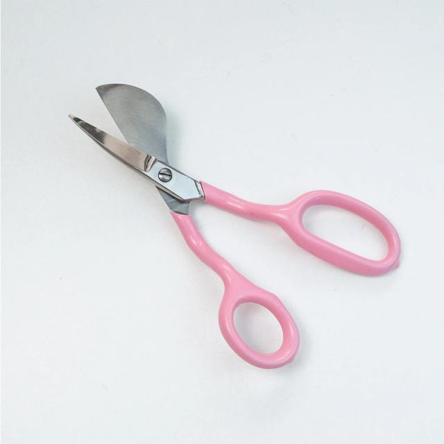 Tesoura de Precisão para Artesanato com Lâmina de Bico de Pato e Alça de Borracha Macia para Costura e Apliques em Tapetes Tufados