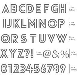 Stainless Steel Letter and Number Stencil, Metal Lettering, Alphabet Symbol, Painting Template, Journal Tool, 6.3 in, 1 PC - Image 3
