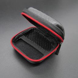 Portátil mini zíper quadrado duro asismic umidade-prova fone de ouvido saco caixa de armazenamento fone de ouvido caso para cartões sd tf transportadora bolsa - Image 3
