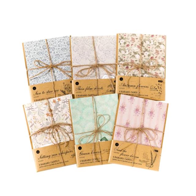 Tianzi Papel de Fundo Vintage para Scrapbooking e Diário Decorativo 240 Peças
