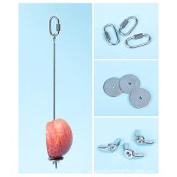 Papagaio aço inoxidável garfo de frutas milho maçã garfo brinquedo gaiola de pássaro suprimentos pássaro inserção de frutas alimentador para animais estimação papagaio acessórios - Image 2