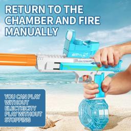 Electric Desert Eagle Water Gun Toy para crianças, totalmente automático, tiro, ao ar livre, praia, luta, brinquedo, menino, menina, presente, verão - Image 1